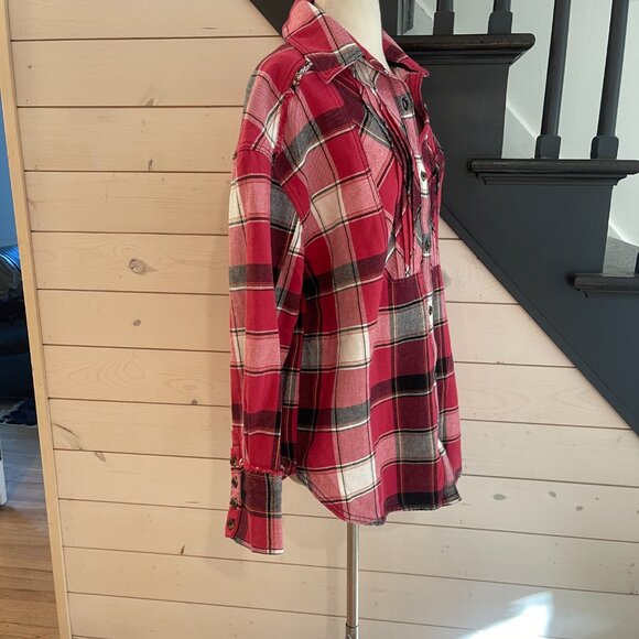 03 We The Free Layla Plaid Shirt NWOT Size Various - Picture 4 of 9